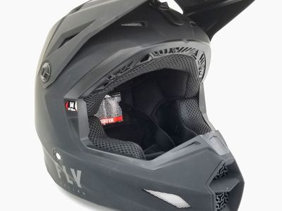 Fly Racing MEDIUM Kinetic Lite Solid Helmet Matte Black (73-3473M-L-R1-S4)