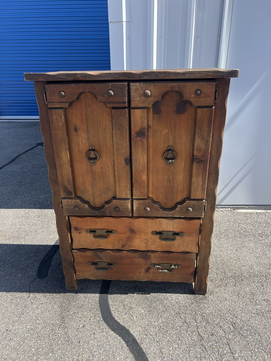 Rustic Wardrobe Solid Wood