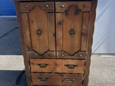 Rustic Wardrobe Solid Wood