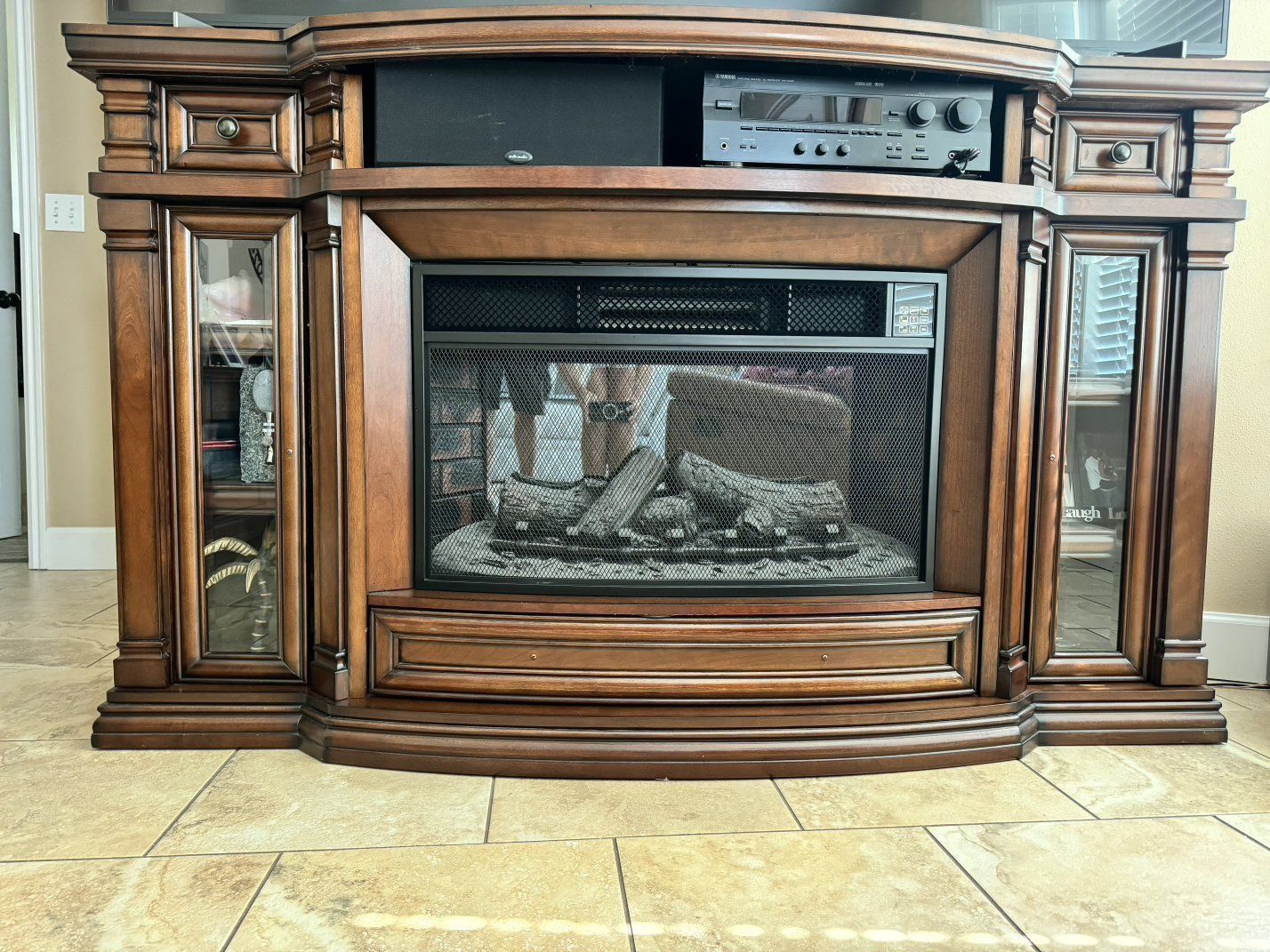 electric fireplace/cabinet