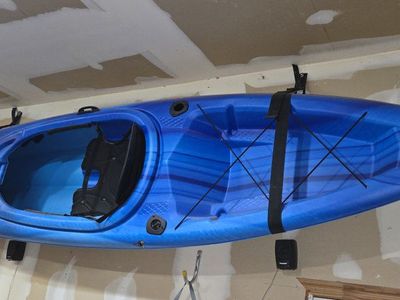 Pelican Mustang 120X EXO Kayak - Blue Recreational Sit-Inside Kayak with Seat & Storage, Great Condition