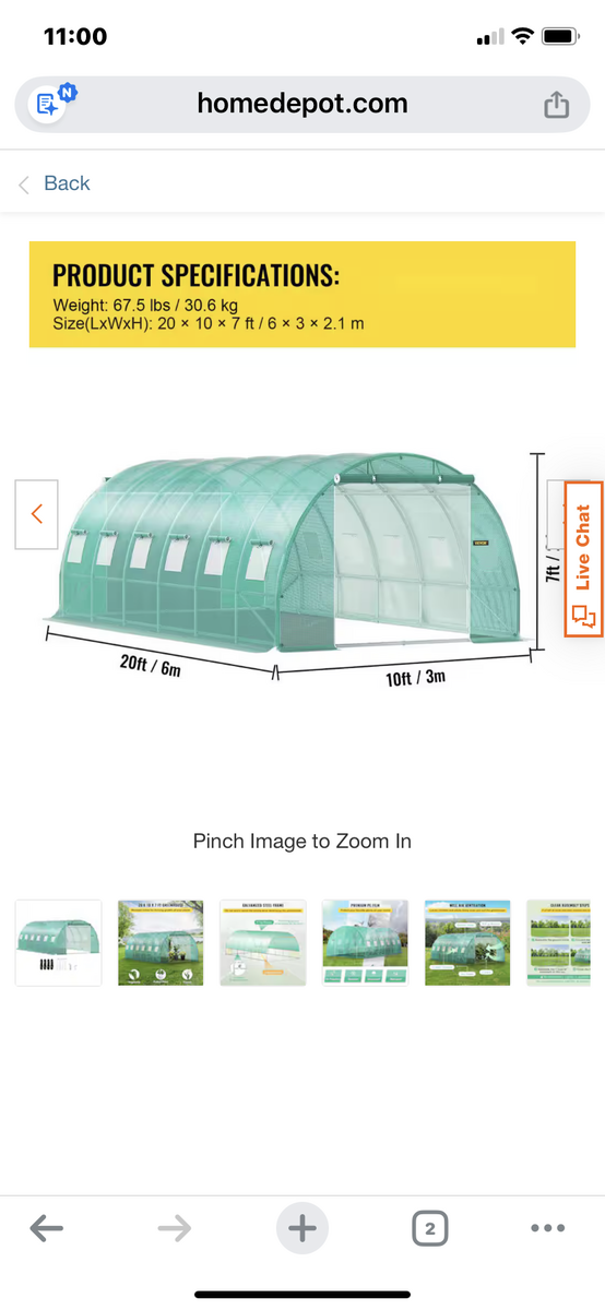 10x20 green house
