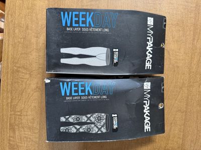 MyPakage Weekday Base Layer Long Underwear (2 Pairs) with Keyhole Comfort Technology - Large Price per pair