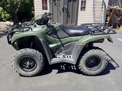 2013 Honda Foreman 500cc, Fuel Injection, 4x4 ATV (Olive Green) excellent condition, 623 low miles, Still like new!