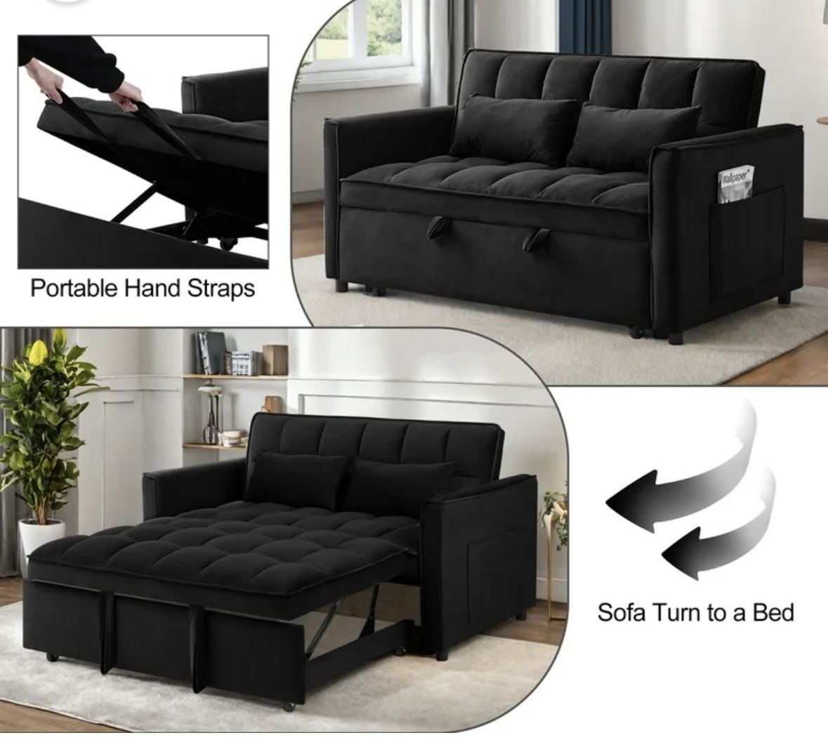 Brand new velvet sofa bed