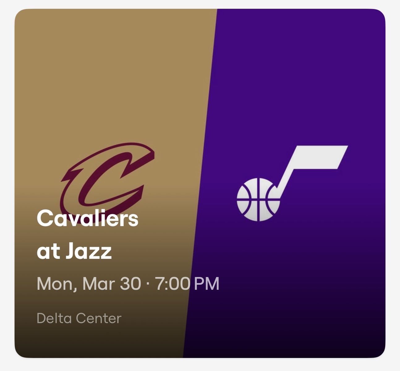 Jazz vs Cavaliers - 2 Lowerbowl Center Court