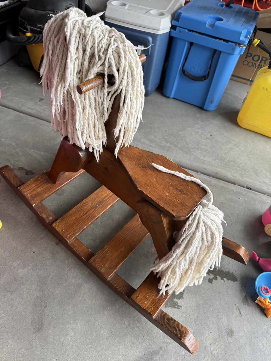 Wood rocking horse for toddler