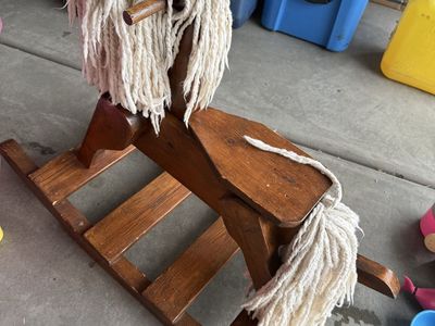 Wood rocking horse for toddler