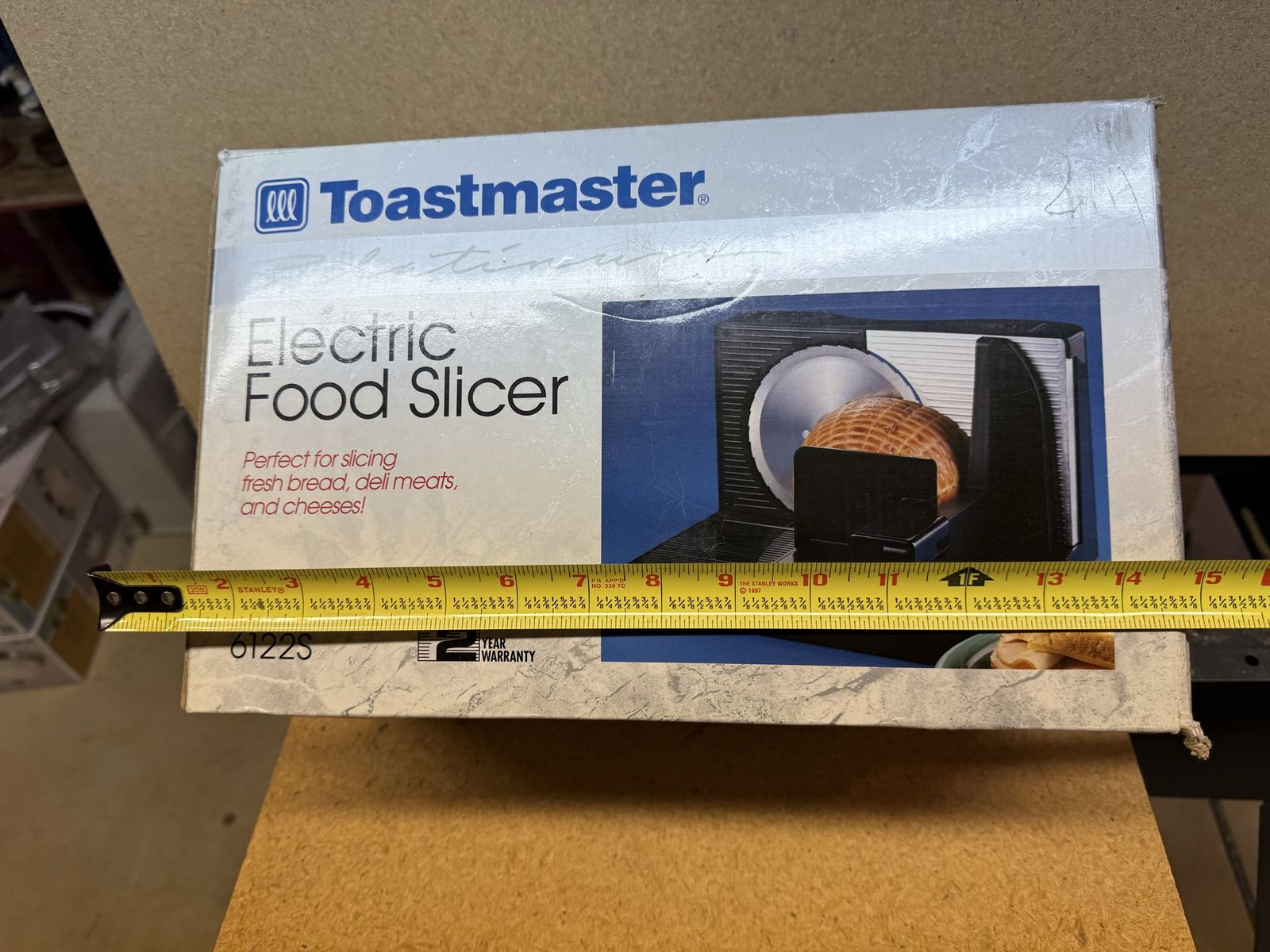 New in Box Toastmaster Electric Food Slicer - Perfect for Bread, Deli Meats, and Cheeses