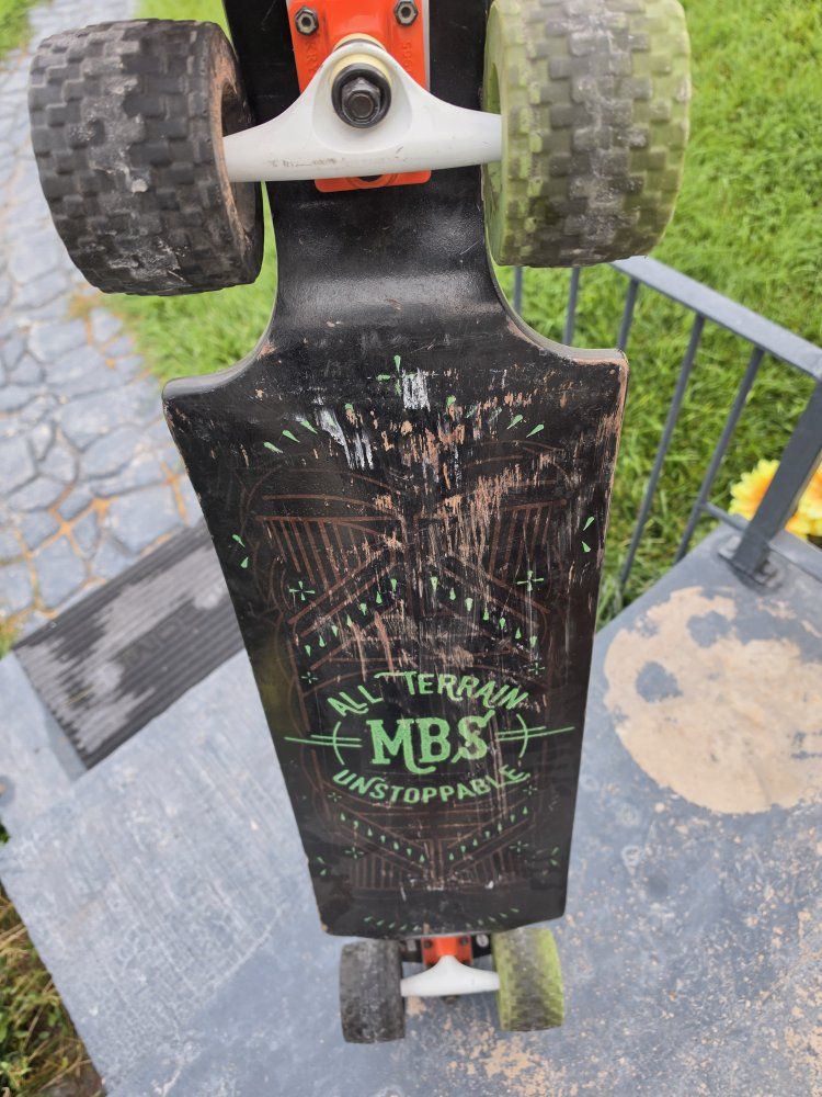MBS All Terrain Unstoppable Longboard Deck with Kryptonics Trucks & Bearings