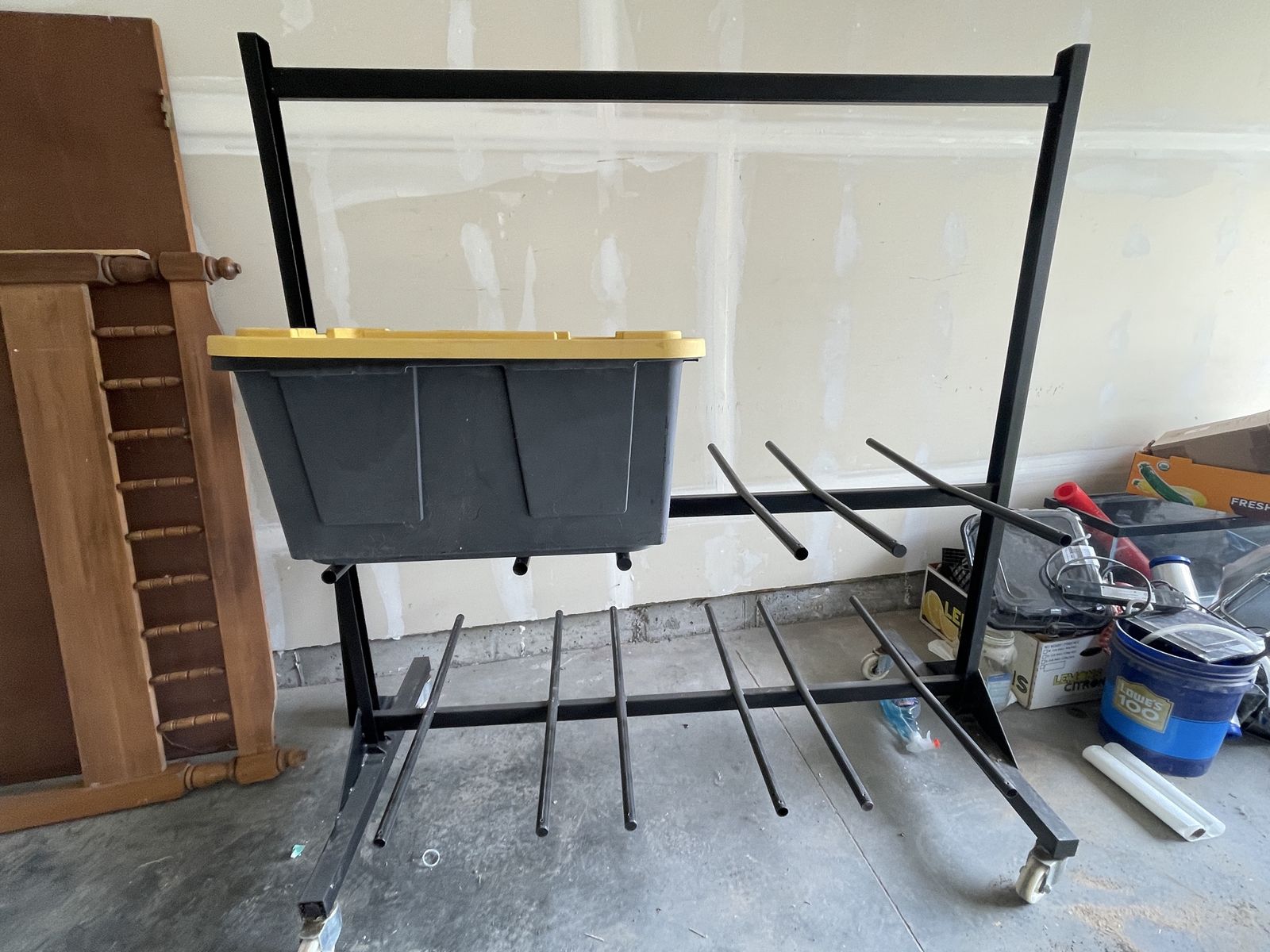 Metal Storage rack on wheels Safco Brand