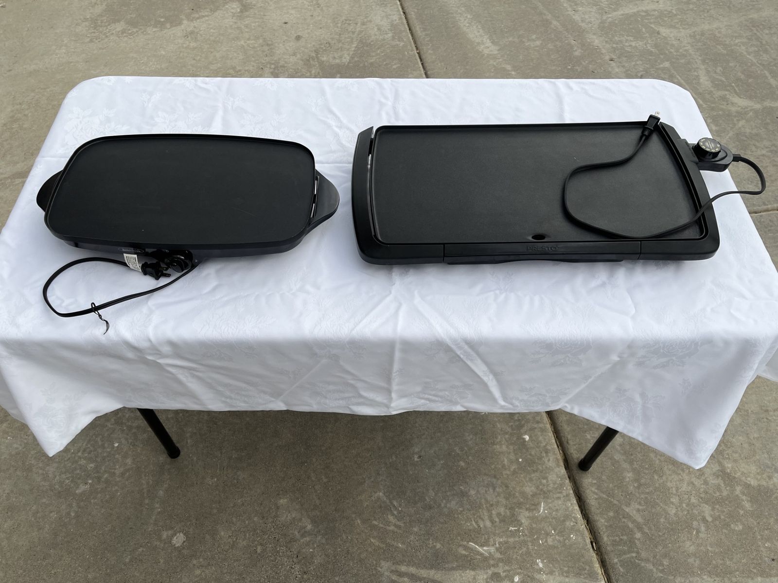 Electric Griddles (Set of 2) - Non-Stick, Black