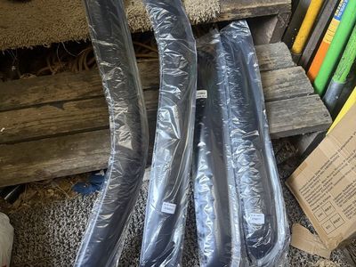 4-Piece Side Window Wind Deflectors & Visors Set - Dark Smoke Tape-On Vent Shades