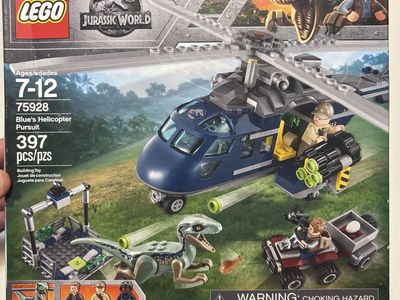 LEGO Jurassic World Blue's Helicopter Pursuit 75928 Building Set 397 pcs