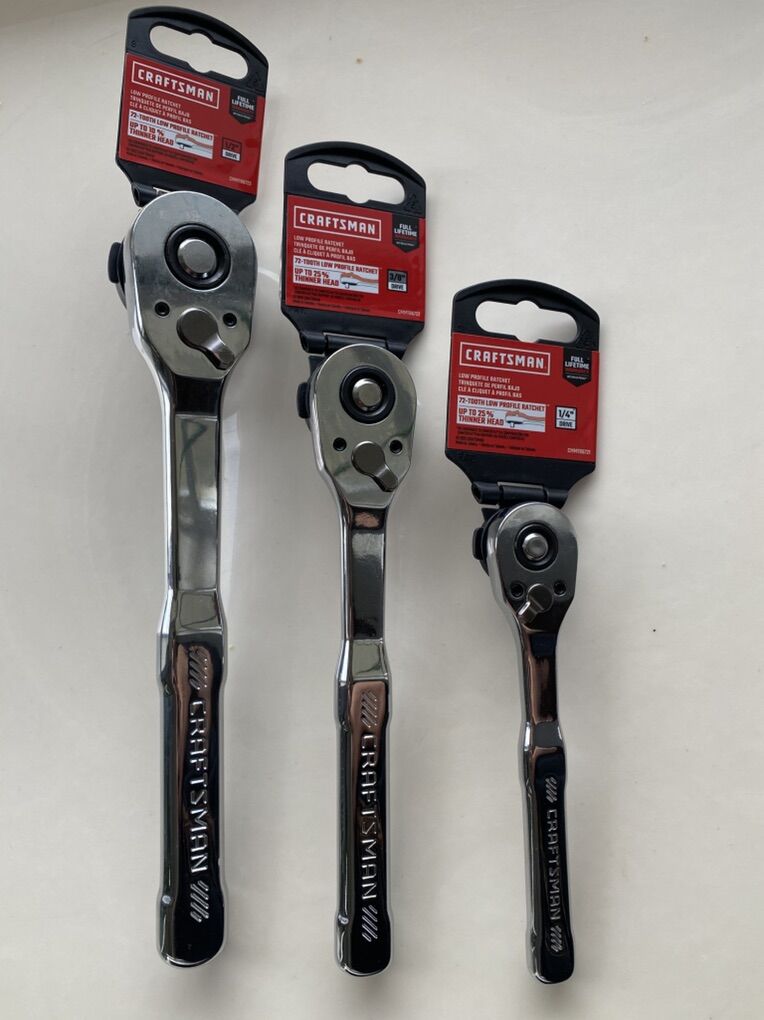 Craftsman Low Profile Ratchet Set 1/4 3/8 1/2