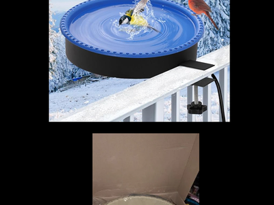 NEW 2 in 1 Heated Bird Bath for Outdoors for Winter,75W Bird Bath for Deck / Patio / Garden