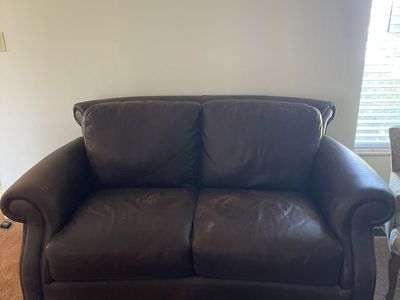 Leather Love Seat
