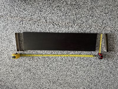 Dark Wood Floating Wall Shelf with Metal Brackets