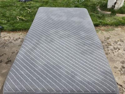 Twin Mattress/foam topper and Foldable Bed Frame
