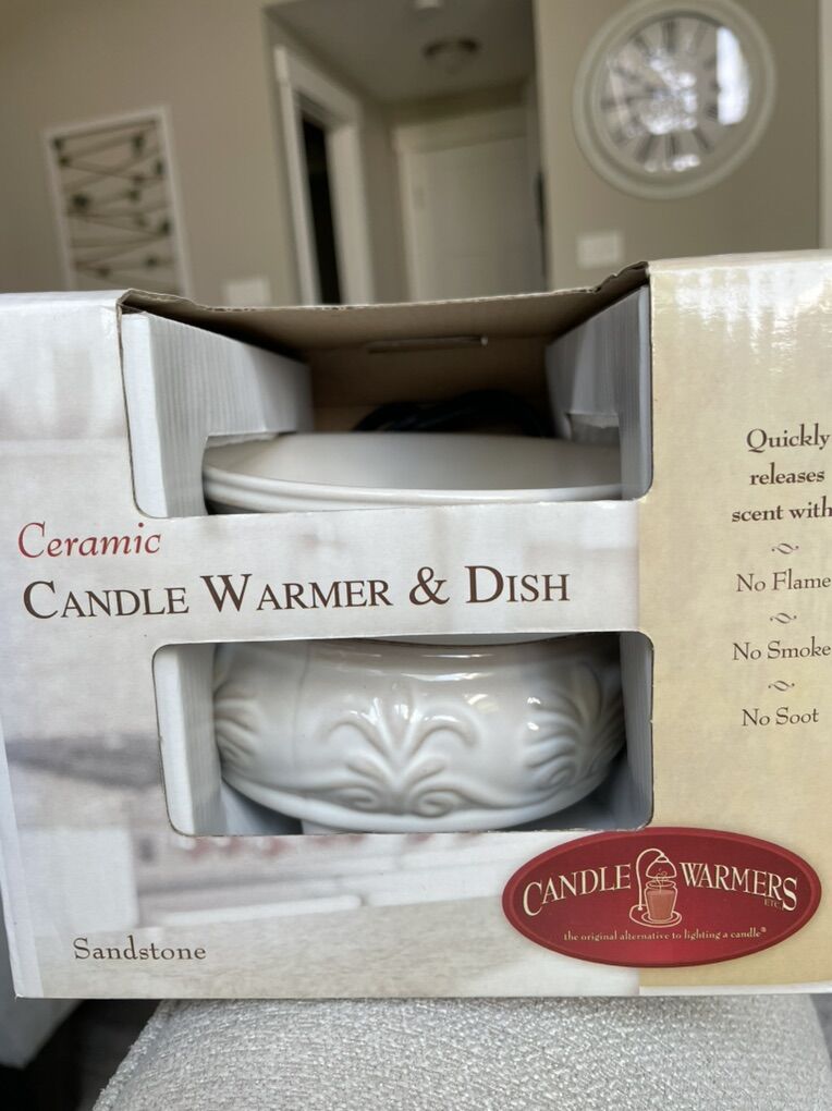 Candle warmer and dish - new in box