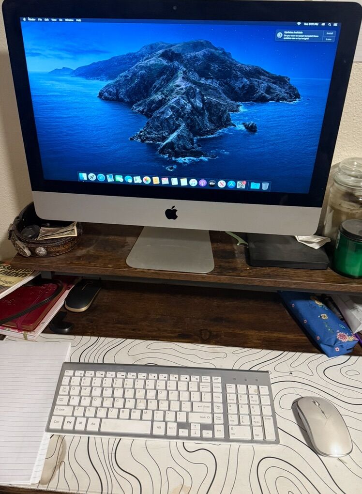 Mac Desktop with Wireless Keyboard and Mouse