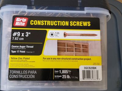 "construction screws