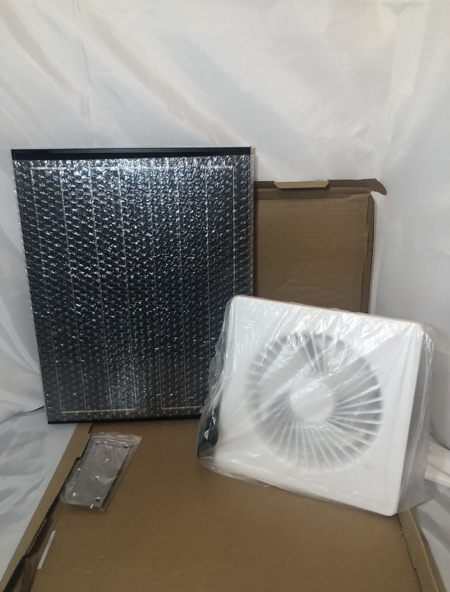 Solar Powered Outdoor Shed Fan – Brand New Open Box – Never Used