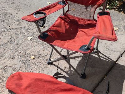 Kids (2-5) L.L.Bean Portable Folding Camp Chair with Carry Bag and Cupholder - Red