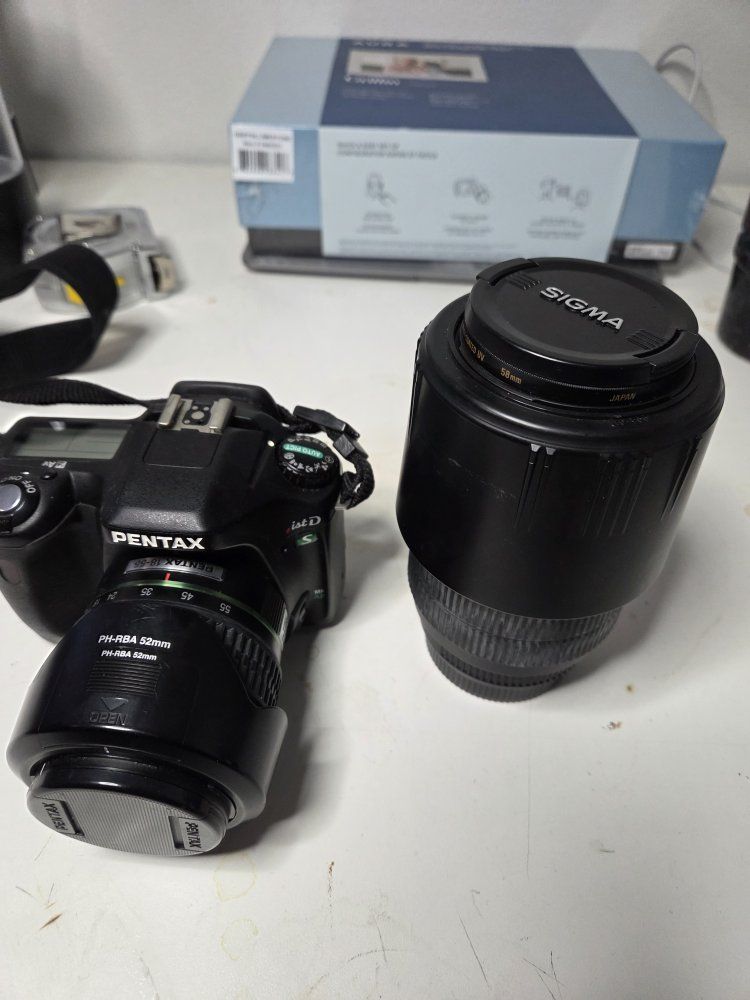 Pentax *ist DS DSLR Camera with Pentax 18-55mm Lens and Sigma Lens