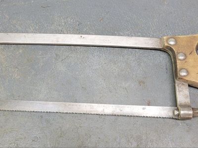 Vintage Meat Saw Bone Saw with Wooden Handle
