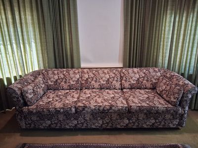 Vintage Floral Print Fabric Couch