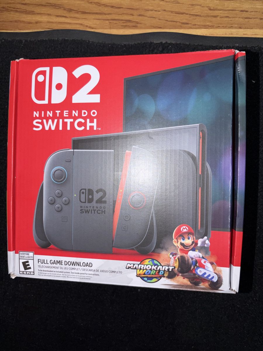 Nintendo Switch Console v2 Mario Kart 8 Deluxe Bundle, Full Game Download Included
