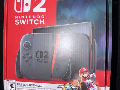 Nintendo Switch Console v2 Mario Kart 8 Deluxe Bundle, Full Game Download Included
