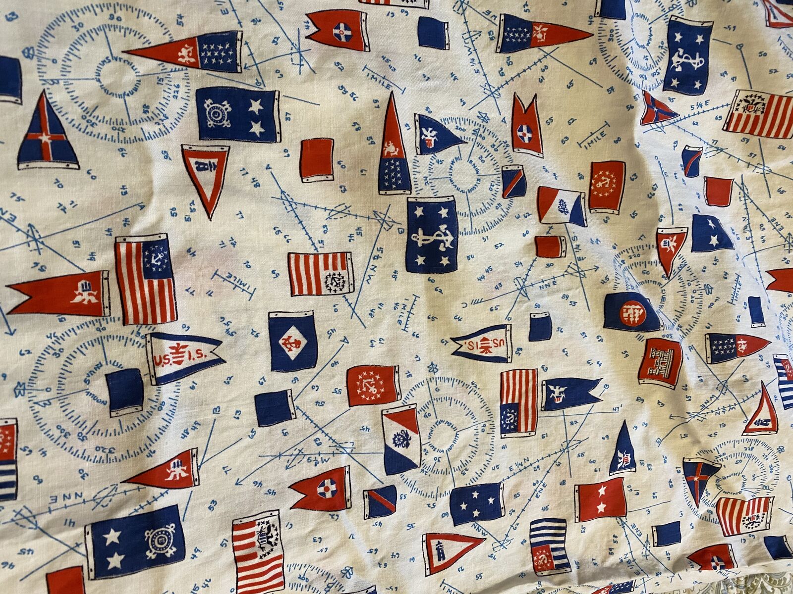 Red , White And Blue Material