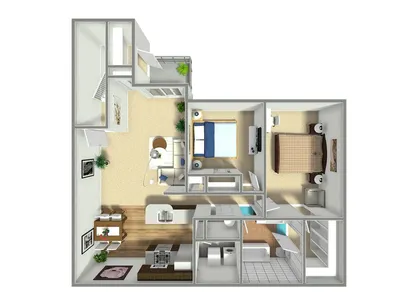 2-Bedroom, 1-bath for RENT! Windmill Cove Apartments