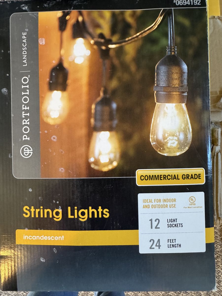New String Lights 24' Cord -12 Bulbs