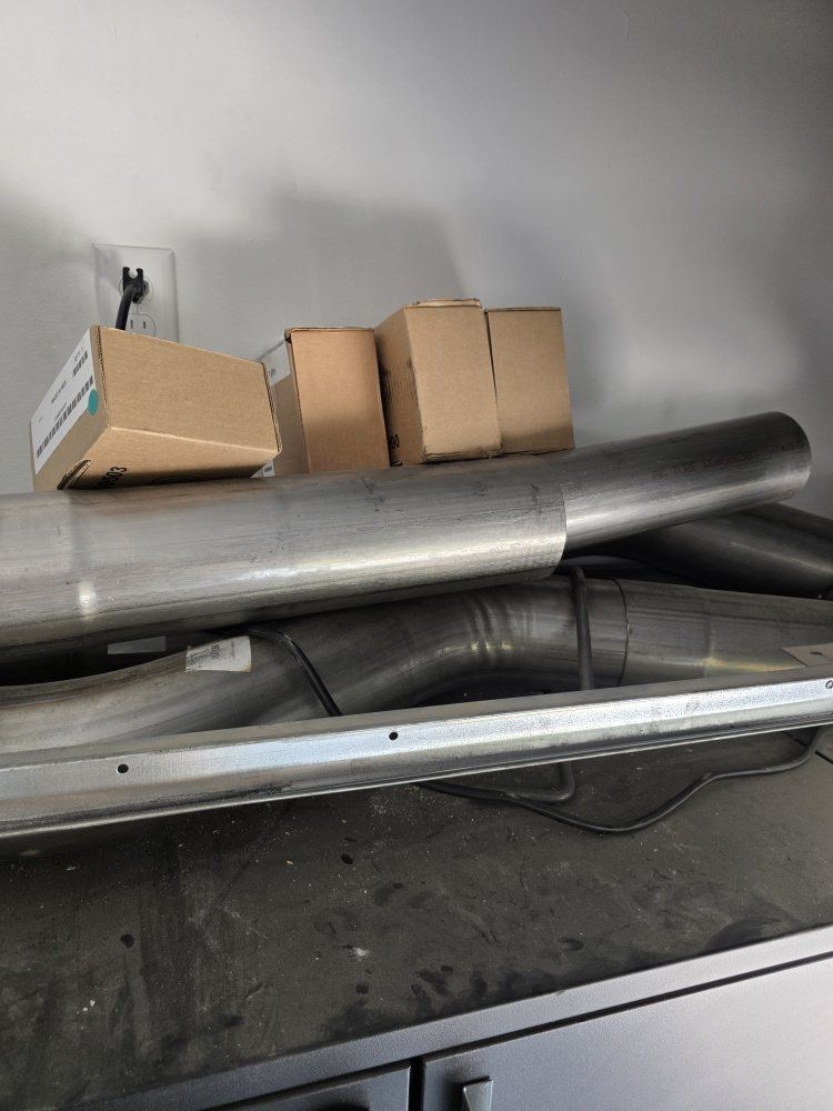 5" full straight "race" pipe for Ford F350 crew cab short bed