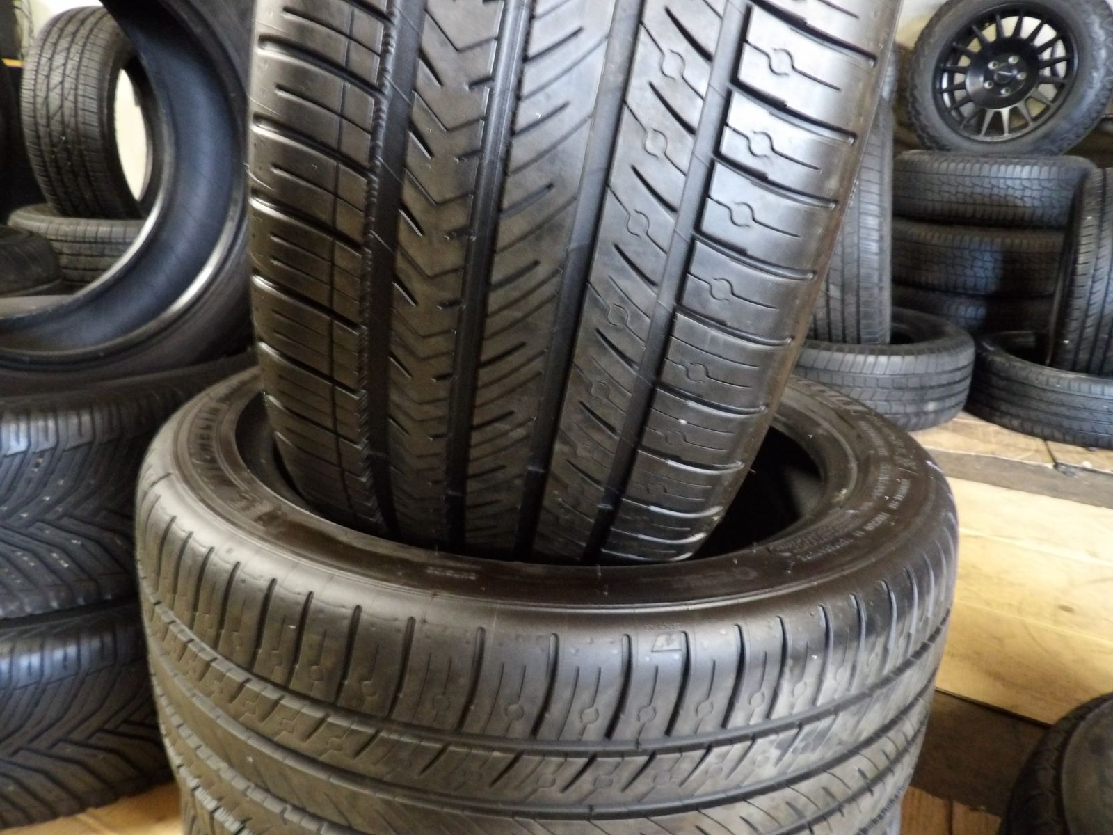 255/40R18 MICHELIN PILOT SPORT A/S PAIR OF TWO USED TIRES