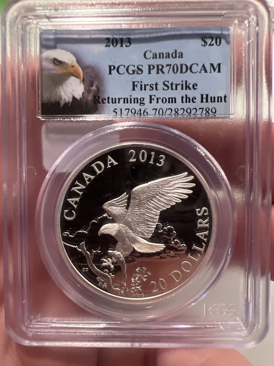 2013 Canada $20 Returning From The Hunt PCGS PR70DCAM First Strike