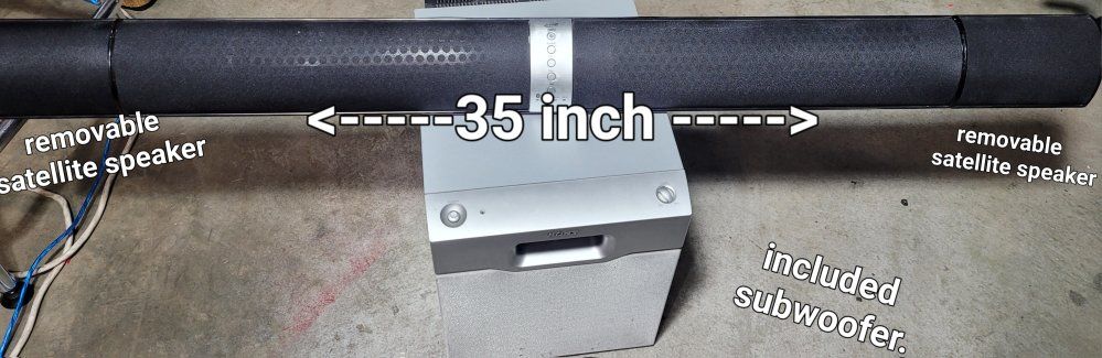ilive 35 inch soundbar w/removable surround