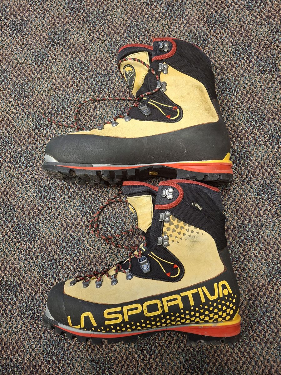 La Sportiva Nepal Cube GTX Mountaineering Boots EU 45. US 11.5 Yellow Black Red