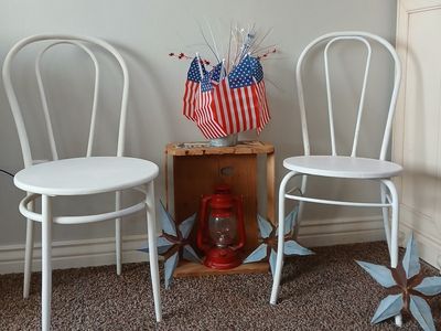 vintage thonet style metal bistro ice cream parlor chairs