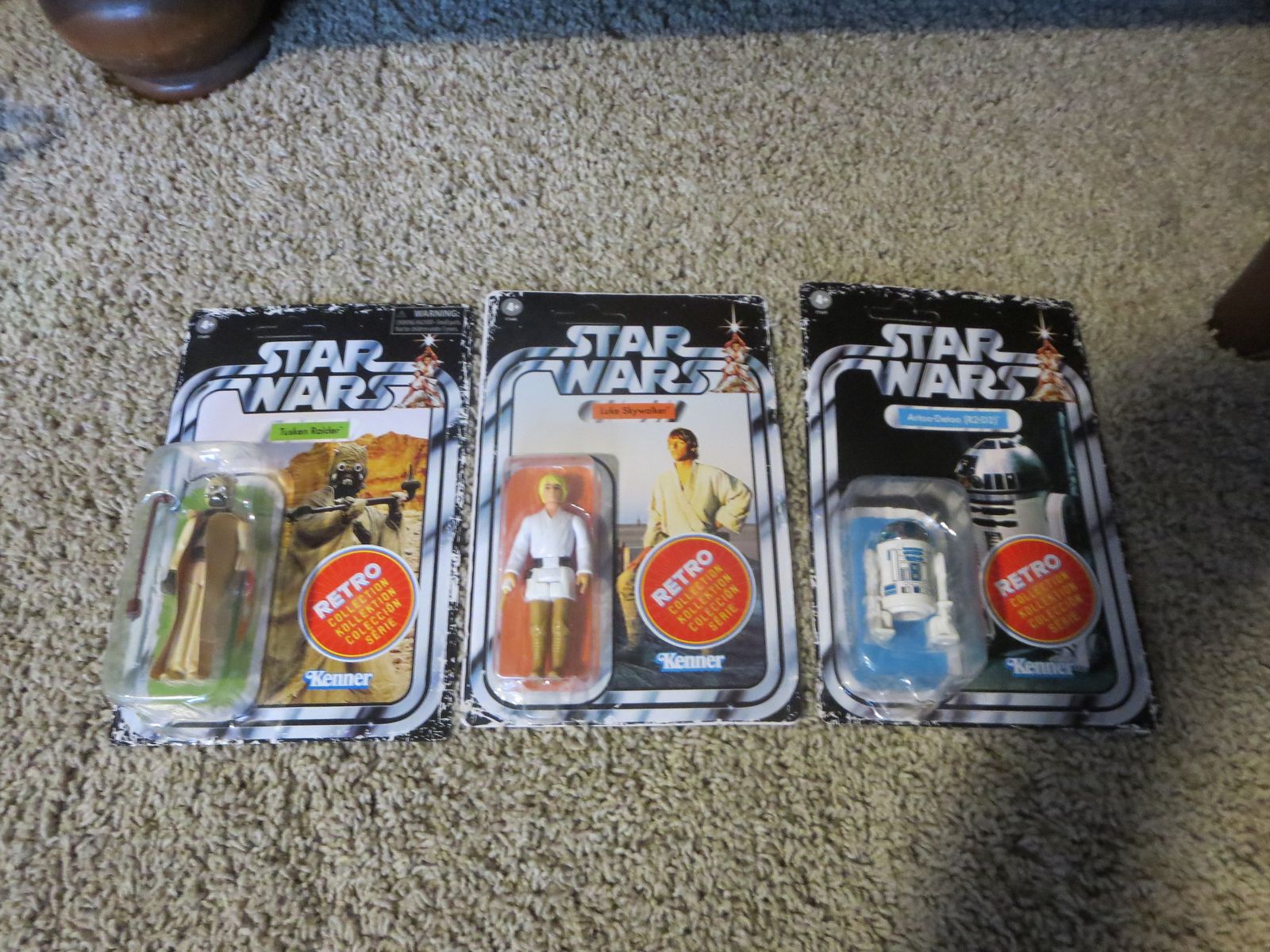 Star Wars Retro Collection 3.75 Inch Action Figure Lot - Luke, R2-D2, Tusken Raider