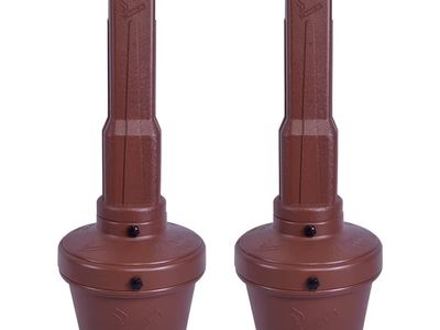 Decor Garden 2-Pack 42" Outdoor Ashtray Tall Brown Freestanding Cigarette Disposal