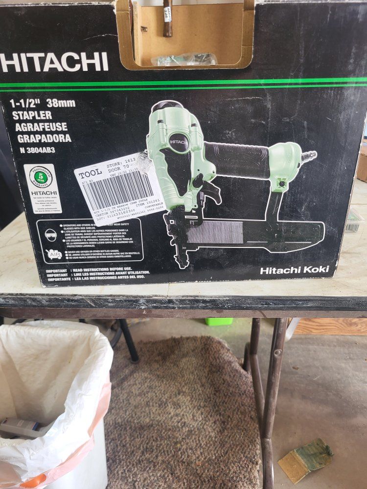 Hitachi narrow crown stapler.