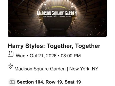Harry Styles: Together, Together - October 21, 2026 at 8:00PM