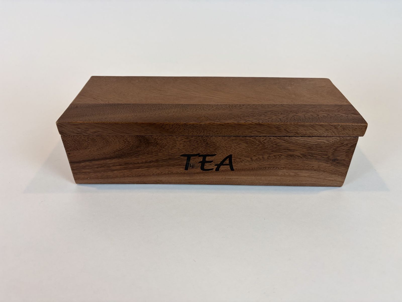 Acacia Wood Tea Storage Box with 4 Compartments