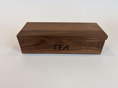 Acacia Wood Tea Storage Box with 4 Compartments