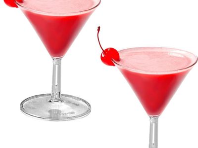 Plastic Martini Glasses - New in Box