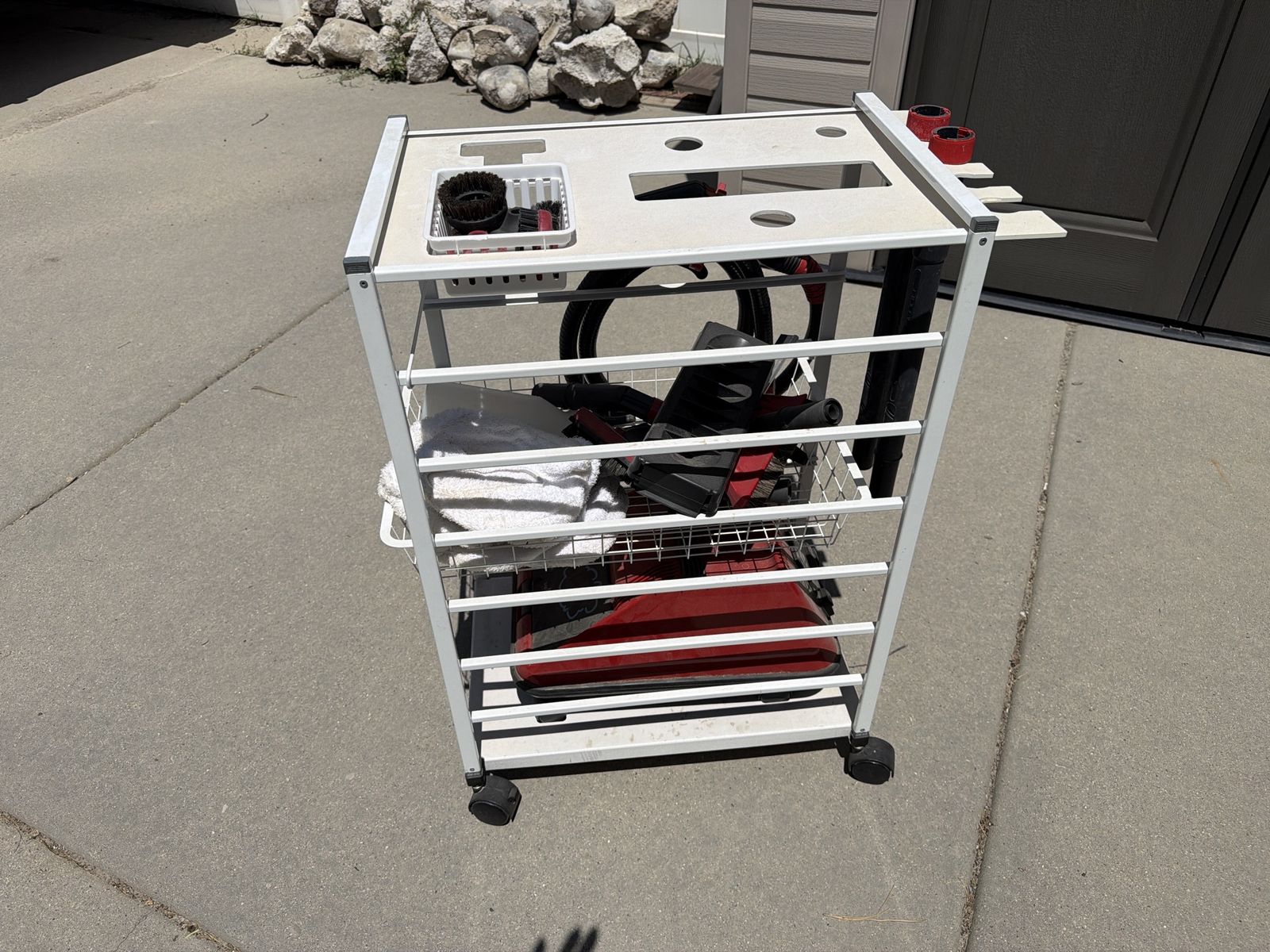 Sargent Shark by Euro-Pro Steam Cleaner with Accessories and Rolling Cart